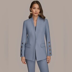 NWT Donna Karan Women's Notch Lapel Collar One-Button Blazer. Size 10. Tempest.